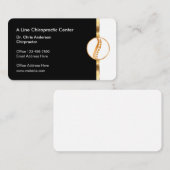 Carte De Visite Classy Chiropractor Office Spine Center (Devant / Derrière)