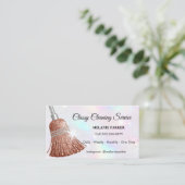 Carte De Visite Classy Cleaning Services (Debout devant)