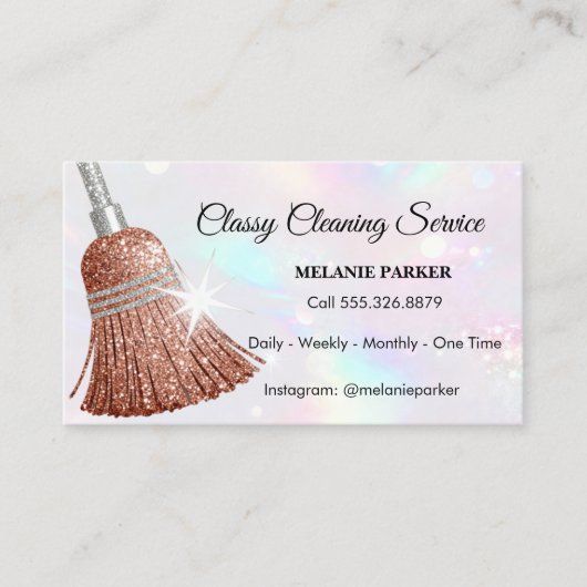 Carte De Visite Classy Cleaning Services (Devant)