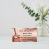 Carte De Visite Classy Cleaning Services (Debout devant)