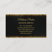 Carte De Visite Classy Cleaning Services Logo Maid gold (Dos)