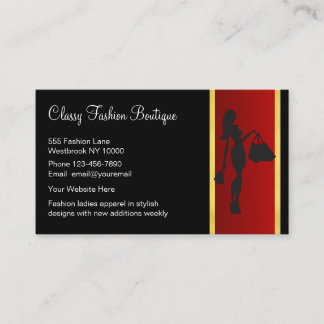 Carte De Visite Classy Dames Fashion Boutique Professionnelle