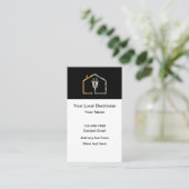 Carte De Visite Classy Electrician Theme Vertical Business Cards (Debout devant)