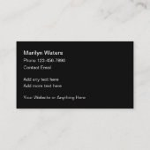 Carte De Visite Classy Elegant Gold Design Elements  (Dos)