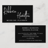 Carte De Visite Classy élégant wedding planner simple et élégant (Devant / Derrière)