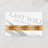 Carte De Visite Classy Estate Will And Trust Attorney (Devant)