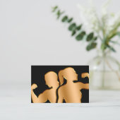 Carte De Visite Classy Fitness Coach And Trainer Upscale  (Debout devant)