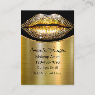 Carte De Visite Classy Glitzy sur le maquillage de haut