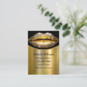 Carte De Visite Classy Glitzy sur le maquillage de haut (Debout devant)