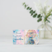 Carte De Visite Classy Gold Dreamcatcher Rainbow Clouds Sky design (Debout devant)