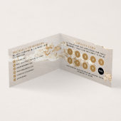 Carte De Visite Classy Gold Foil Monogramme Rendez-vous/Fidélité (Intérieur)