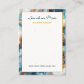 Carte De Visite Classy Gold Glitter Marble Jewelry Display Card (Devant)