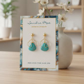 Carte De Visite Classy Gold Glitter Marble Jewelry Display Card