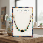 Carte De Visite Classy Gold Glitter Marble Jewelry Display Card