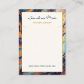 Carte De Visite Classy Gold Glitter Marble Jewelry Display Card (Devant)