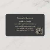 Carte De Visite Classy Gold Key & Oxford Real Estate QR Code (Dos)