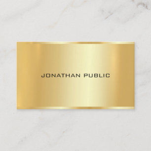 Carte De Visite Classy Gold Look Professionnel Moderne Modèle Chic