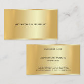 Carte De Visite Classy Gold Look Professionnel Moderne Modèle Chic (Devant / Derrière)