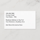 Carte De Visite Classy Golf Theme Business Cards (Dos)