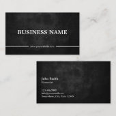 Carte De Visite Classy Grunge Dark Economist (Devant / Derrière)