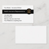 Carte De Visite Classy Insurance Broker Business Card Design (Devant / Derrière)