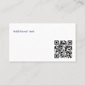 Carte De Visite Classy Modern Custom Photo QR Code Blue Gradient (Dos)