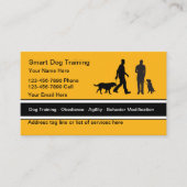 Carte De Visite Classy Modern Dog Trainer Business Cards (Devant)