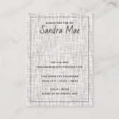 Carte De Visite Classy Modern Minimalist Jewelry Display Card (Dos)