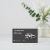 Carte De Visite Classy Modern Simple Uber Driver Taxi (Debout devant)