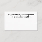 Carte De Visite Classy Modern Simple Uber Driver Taxi (Dos)