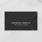 Carte De Visite Classy Moderne Marine Professionnelle Blue Gold Ph (Devant)