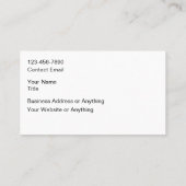 Carte De Visite Classy Monogram Name Initials Business Cards (Dos)