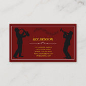 Carte De Visite Classy Music Store Gold Silhouettes (Dos)