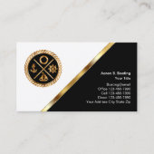 Carte De Visite Classy Nautical Marine brillant (Devant)