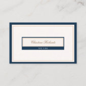Carte De Visite Classy Navy Blue Ivory (Devant)