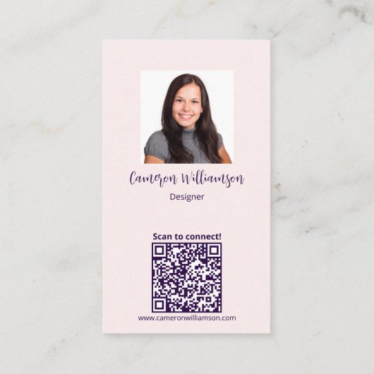 Carte De Visite Classy Nice de vous rencontrer ! Connectez-vous so (Dos)