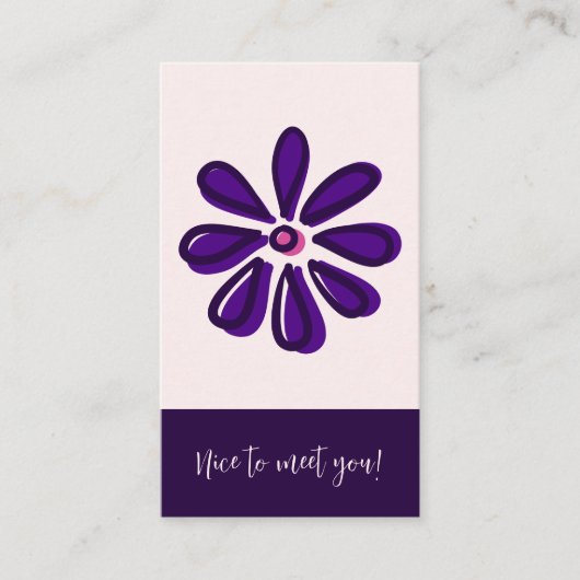 Carte De Visite Classy Nice de vous rencontrer ! Connectez-vous so (Devant)