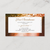 Carte De Visite Classy Orange Rose Ombre Parties scintillant Blanc (Dos)