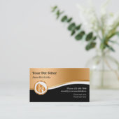 Carte De Visite Classy Pet Service Business Cards (Debout devant)