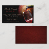 Carte De Visite Classy Pouring Bourgogne Red Wine Winery (Devant / Derrière)