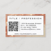 Carte De Visite Classy Rose or blanc Parties scintillant brillante (Dos)