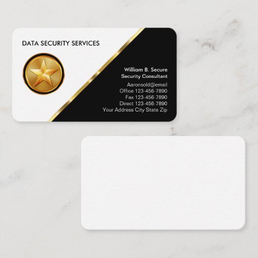 Carte de visite Classy Security Services (Devant / Derrière)