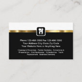 Carte De Visite Classy Sedation Dentistère Bureau Dentiste (Dos)