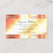 Carte De Visite Classy Shimmery Rose Gold et Monogram Luxuriant (Dos)