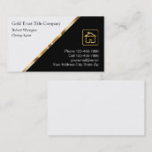 Carte De Visite Classy Title Agent de fermeture de société (Devant / Derrière)