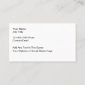 Carte De Visite Classy Trendy Monogram Business Cards (Dos)