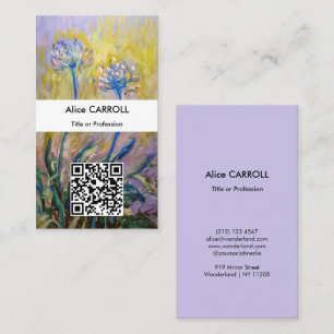 Carte De Visite Claude Monet - Agapanthus - Code QR
