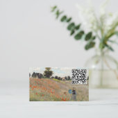 Carte De Visite Claude Monet - Champ de pavot - Code QR (Debout devant)