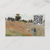 Carte De Visite Claude Monet - Champ de pavot - Code QR (Devant)