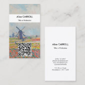 Carte De Visite Claude Monet - Champs Tulip, La Haye - Code QR (Devant / Derrière)